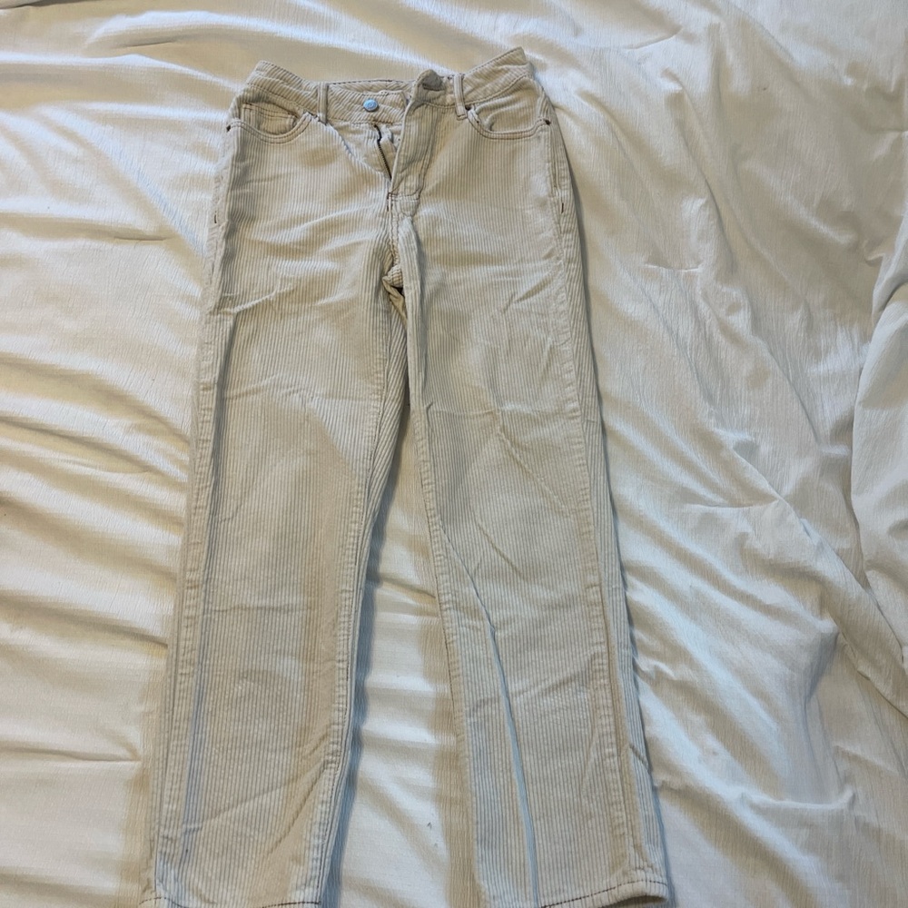 pacsun ribbed white jeans